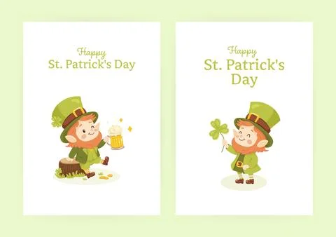 St. patricks day. Set of banners, Posters postcards, different formats and .. Stock Illustration