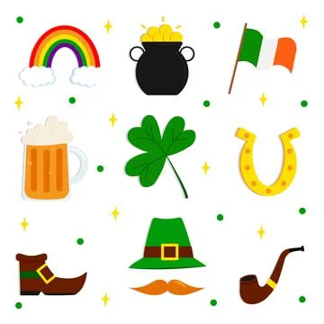 St. Patrick's Day set of elements for design Stockillustratie