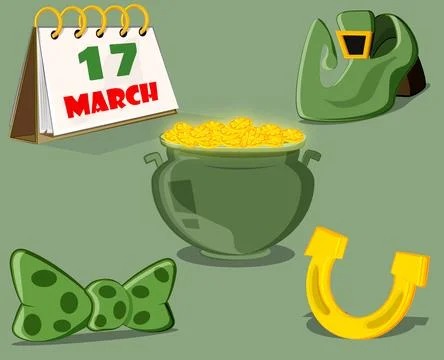 St. patricks day set of hand drawn elements for you Stockillustratie