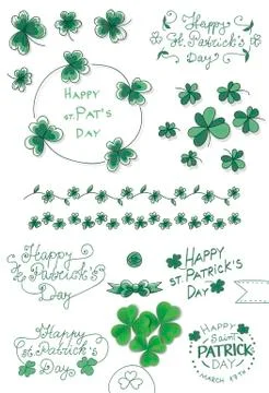 St. Patricks day set Stock Illustration