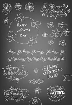 St. Patricks day set Stock Illustration