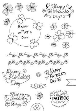 St. Patricks day set Stock Illustration