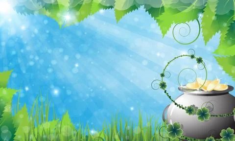 St. Patrick's Day spring background Stock Illustration