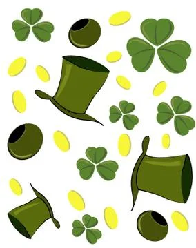 St. Patrick's Day symbols Stock Illustration