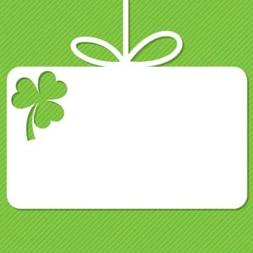 St. Patrick's Day tag in vector format. Stock Illustration