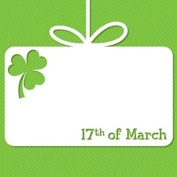St. Patrick's Day tag in vector format. Stock Illustration