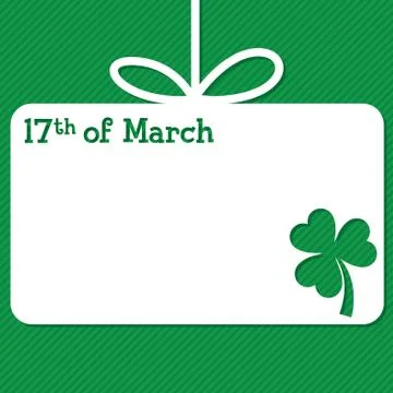 St. Patrick's Day tag in vector format. Stock Illustration