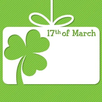 St. Patrick's Day tag in vector format. Stock Illustration