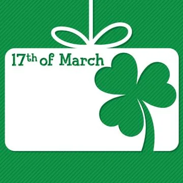 St. Patrick's Day tag in vector format. Stock Illustration