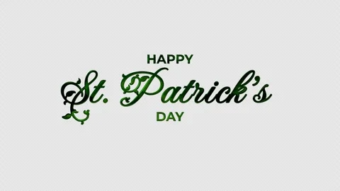 St Patricks Day Text Lettering Shiny Video Animation. Stock Footage 301645254