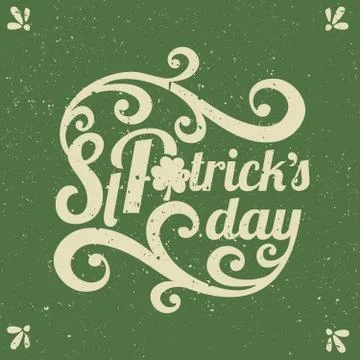 St. Patrick's Day Typographic Design Stock Illustration