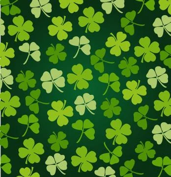 St. Patrick's day vector background with shamrock Stock Illustration