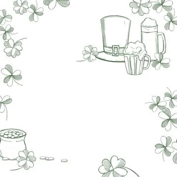 St Patrick's Day vector  background. Stock Illustration