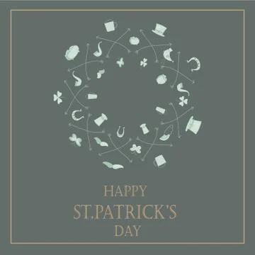 St. Patrick's Day vector design elements set Stock Illustration