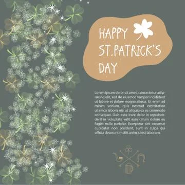 St. Patrick's Day vector design elements set イラスト素材