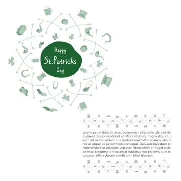 St. Patrick's Day vector design elements set Stock Illustration