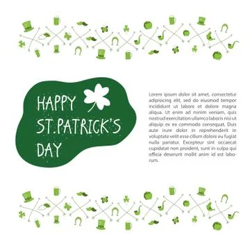 St. Patrick's Day vector design elements set Stock Illustration