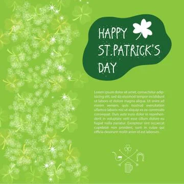 St. Patrick's Day vector design template Illustrazione stock