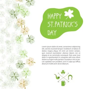 St. Patrick's Day vector design template Illustrazione stock