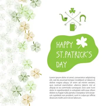 St. Patrick's Day vector design template Illustrazione stock