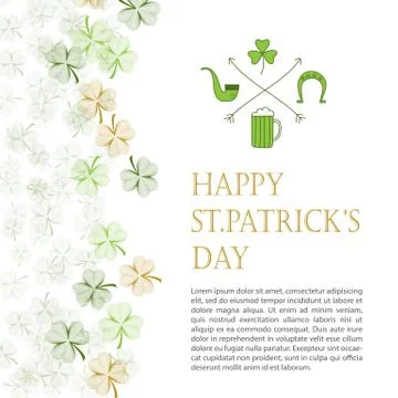 St. Patrick's Day vector design template Illustrazione stock