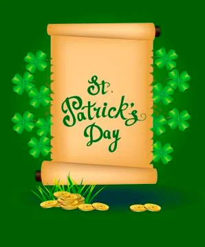 St. Patricks Day - vector greeting card Stock Illustration