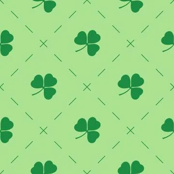 St Patrick's day vector seamless background Stock Illustration
