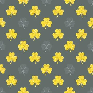 St. Patrick's Day vector seamless pattern Stock Illustration