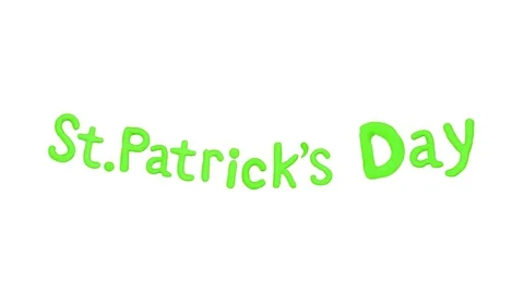 St. Patrick's day words. Alpha matte. 4K 스톡 동영상 72687389