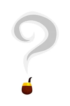 St Patricks font smoking pipe question mark Stock Illustration