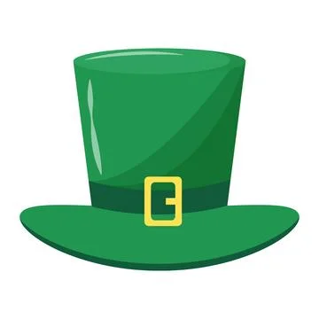 St patrick's green hat isolated on white. Patricks Day holiday. Stock Illustration