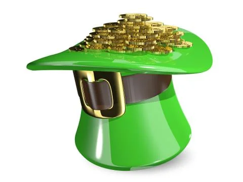 St. patrick's hat with coins Stock Illustration