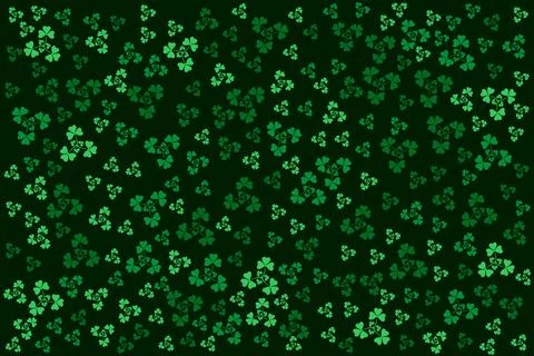 St patricks irish green leaf seamless pattern Stock Illustration