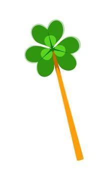 St Patricks shamrock clover leaf photo booth prop Stock Illustration