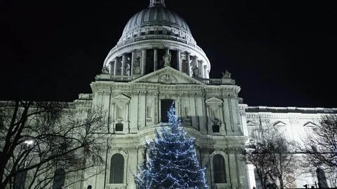 St Paul Cathedral Night Vídeos de archivo 100444002