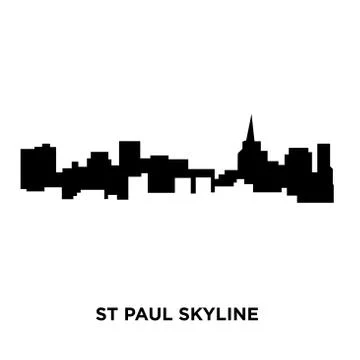St paul skyline on white background, vector illustration Illustrazione stock