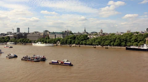 St pauls aerial river 1080p Stock Footage