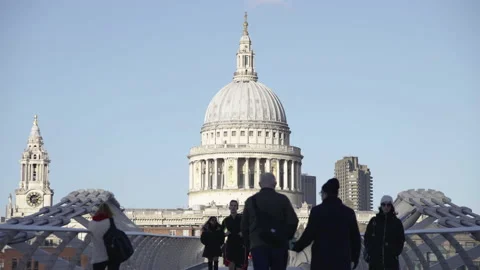 St Pauls bridge Video stock 147086323