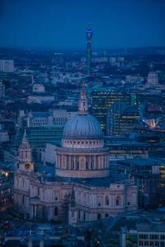 St Paul's Cathedral Blue Hour Stock Photos