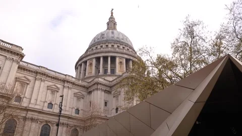 St. Paul's Cathedral in a Cloudy Day, London, UK Stock Footage 275201963