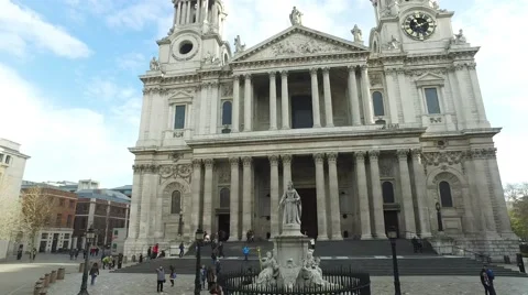 St Paul's Cathedral Front Video stock 57423036