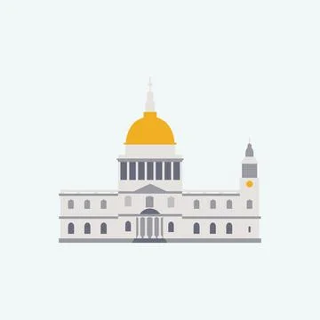 St. Pauls Cathedral. Stock Illustration
