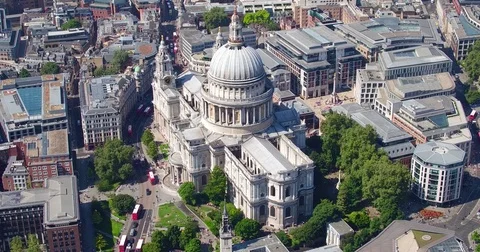 St Paul's Cathedral, London Stock Footage