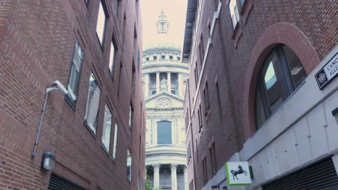 St. Paul's Cathedral Low Angle Static Shot Paternoster Row Stock Footage 209155803