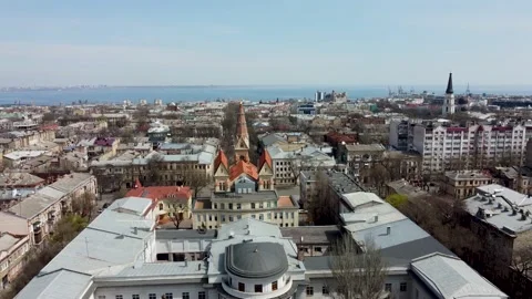 St. Paul's Central Lutheran Cathedral of Ukraine Stock Footage 154418802