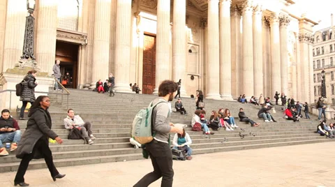 St Paul's Chathedral - Steps Stock Footage 37721816