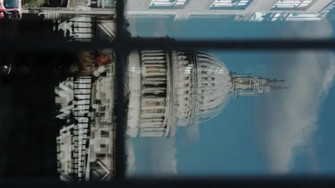 St Pauls dome upside-down glass Stock Footage 318551893
