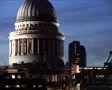 St Pauls at Night 6fps Zooms from Thames, London England GFSD SD Footage