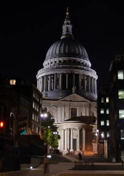 St Paul's at Night Stock Photos