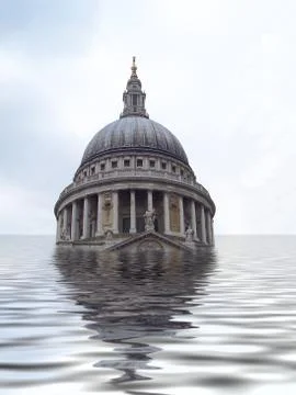 St Pauls underwater Stock Illustration